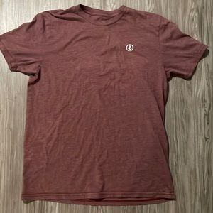 Volcom heather gray maroon tee